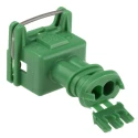 TE Connectivity Junior Power Timer Automotive Connector Female Green Cable 2 Way Solder Termination 282189-4
