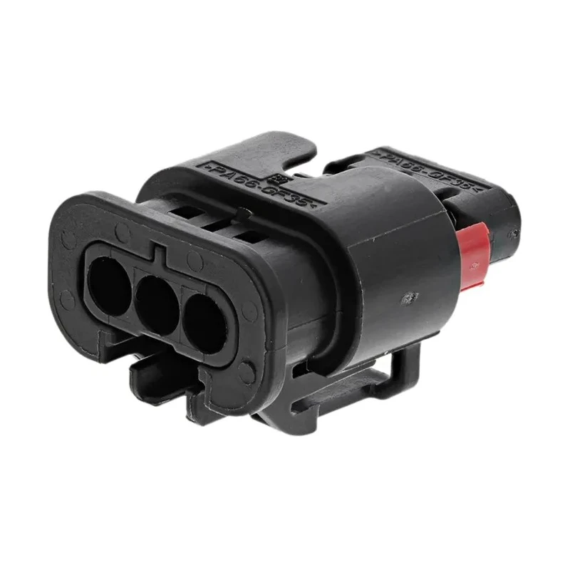 TE Connectivity MCON 1.2 Automotive Connector Female Black Cable 3 Way Crimp Termination 1488991-1
