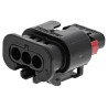 TE Connectivity MCON 1.2 Automotive Connector Female Black Cable 3 Way Crimp Termination 1488991-1