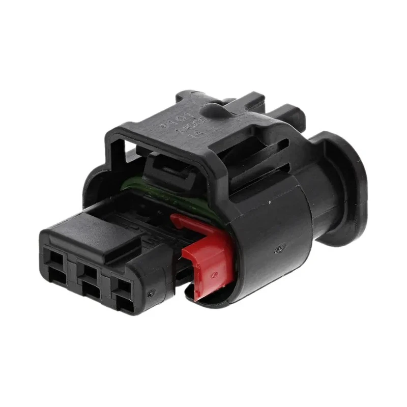 TE Connectivity MCON 1.2 Automotive Connector Female Black Cable 3 Way Crimp Termination 1488991-1