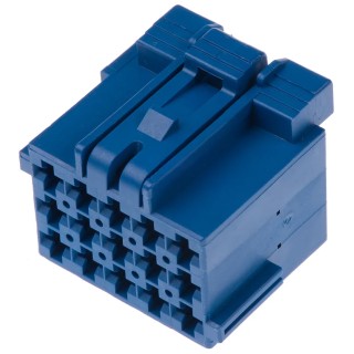 TE Connectivity Junior Power Timer Automotive Connector Female Blue Cable 15 Way Crimp Termination 1-967623-4