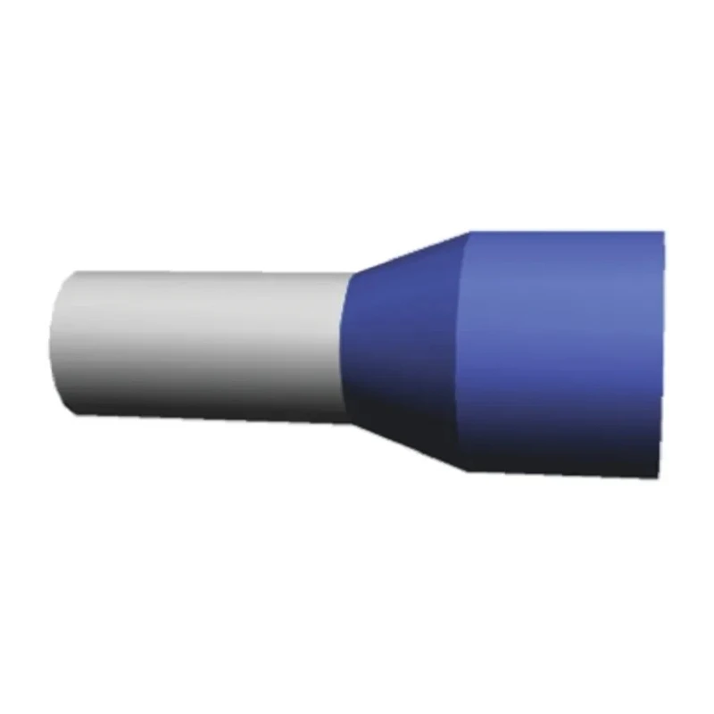 TE Connectivity Insulated Crimp Bootlace Ferrule, 12 mm Pin Length, 5.8 mm Pin Diameter, Blue to 5 AWG Wire Size 2-966067-6