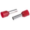 TE Connectivity Insulated Crimp Bootlace Ferrule, 12 mm Pin Length, 4.5 mm Pin Diameter, Red to 7 AWG Wire Size 2-966067-4