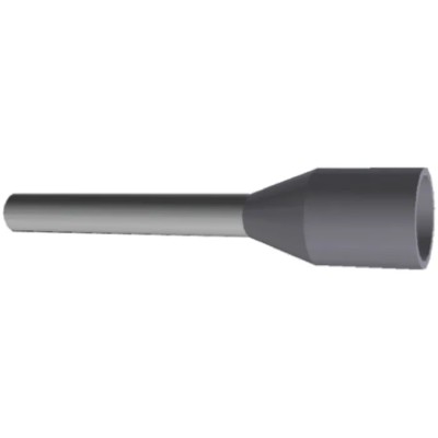TE Connectivity Insulated Crimp Bootlace Ferrule with 10 mm Pin Length, 1.2 mm Pin Diameter, Grey, for 18 AWG Wire 966067-6