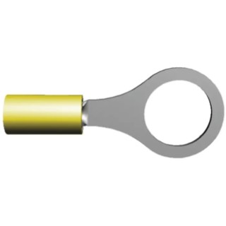 TE Connectivity PIDG Insulated Ring Terminal Yellow M12 Stud Size 52077