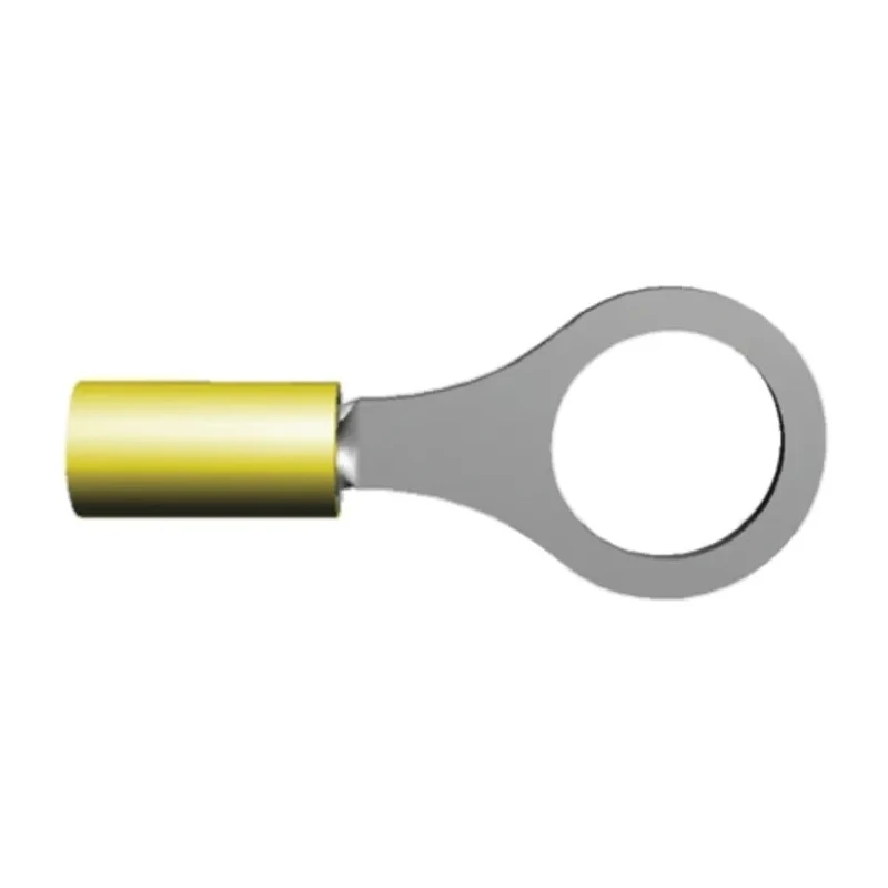 TE Connectivity PIDG Insulated Ring Terminal Yellow M12 Stud Size 52077