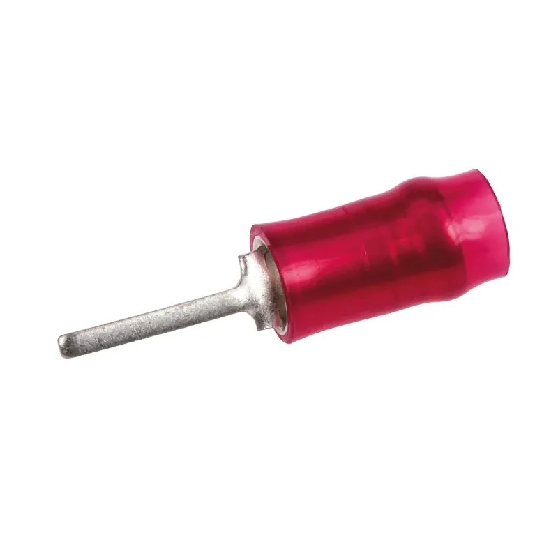 TE Connectivity PIDG Insulated Tin Crimp Pin Connector 22 AWG to 16 AWG 1 mm Pin Diameter Red 165446