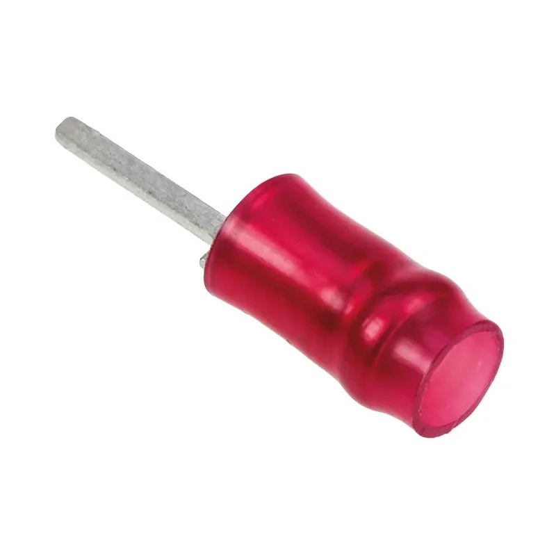 TE Connectivity PIDG Insulated Tin Crimp Pin Connector 22 AWG to 16 AWG 1 mm Pin Diameter Red 165446