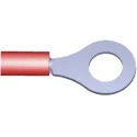 TE Connectivity PLASTI-GRIP Insulated Ring Terminal M6 Stud Size 22 AWG to 16 AWG Red 2-34150-1