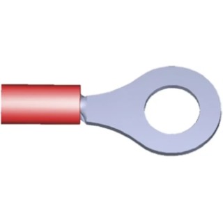 TE Connectivity PLASTI-GRIP Insulated Ring Terminal M6 Stud Size 22 AWG to 16 AWG Red 2-34150-1