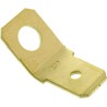 TE Connectivity FASTON .250 Yellow Uninsulated Male Spade Connector, Solder Termination, 6.35 x 0.81 mm Tab Size 181949-1