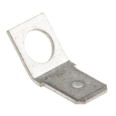 TE Connectivity FASTON .250 Black Uninsulated Male Spade Connector, Stud, 6.35 x 0.81 mm Tab Size 61365-1