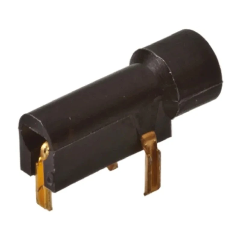 TE Connectivity Black Female Banana Socket with Gold Plating 350180