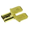TE Connectivity FASTON .250 Yellow Uninsulated Male/Female Spade Connector Crimp 6.35 x 0.81 mm Tab Size 61765-1