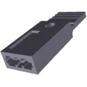 TE Connectivity AMPMODU NOVO Shunt Straight Female Black Closed Top 2 Way 1 Row 2.54 mm Pitch 1-880584-2