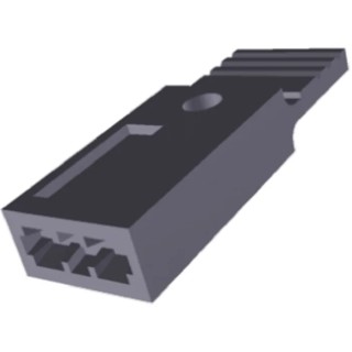 TE Connectivity AMPMODU NOVO Shunt Straight Female Black Closed Top 2 Way 1 Row 2.54 mm Pitch 1-880584-2