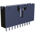 TE Connectivity AMPMODU MTE Series Straight Through Hole PCB Header 10 Contact 2.54 mm Pitch 1 Row Shrouded 5-104363-9