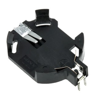 TE Connectivity PCB Battery Holder Through Hole Mount Top Load for CR2032 Battery 120591-1