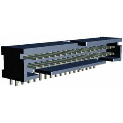 TE Connectivity AMP-LATCH Series Right Angle Through Hole PCB Header, 34 Contacts, 2.54 mm Pitch, 2 Row, Shrouded 5103311-7