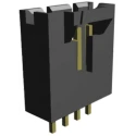 TE Connectivity AMPMODU MTE Series Straight Through Hole PCB Header, 5 Contacts, 2.54 mm Pitch, 1 Row, Shrouded 5-104362-4