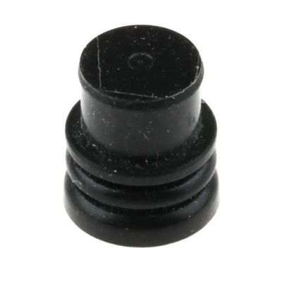 TE Connectivity MCP Male Cavity Plug Plug-In Automotive Connector Seal, Silicone Housing, 8.1mm Depth, Black 100132-1