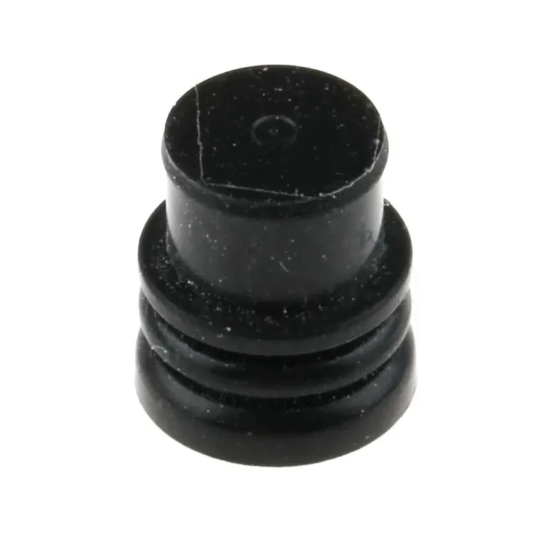 TE Connectivity MCP Male Cavity Plug Plug-In Automotive Connector Seal, Silicone Housing, 8.1mm Depth, Black 100132-1