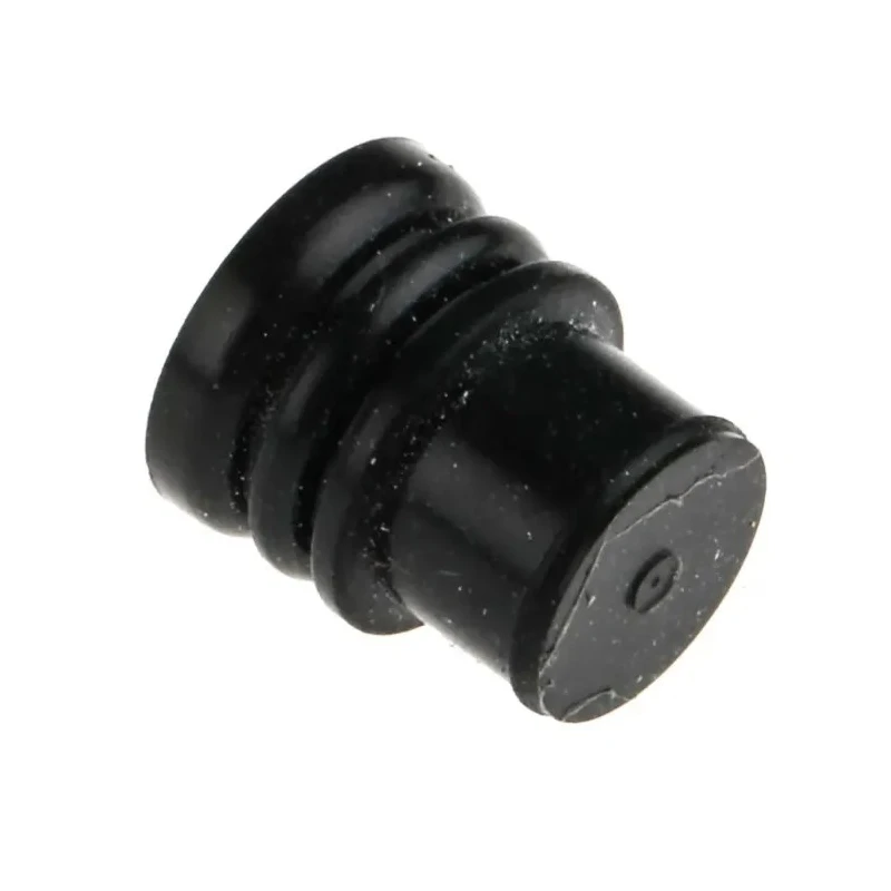 TE Connectivity MCP Male Cavity Plug Plug-In Automotive Connector Seal, Silicone Housing, 8.1mm Depth, Black 100132-1