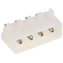TE Connectivity Commercial MATE-N-LOK Series Straight Through Hole PCB Header 4 Contacts 5.08 mm Pitch 1 Row 350424-1