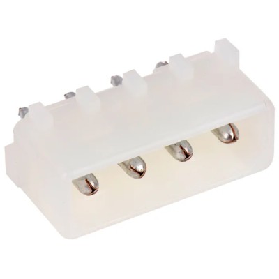 TE Connectivity Commercial MATE-N-LOK Series Straight Through Hole PCB Header 4 Contacts 5.08 mm Pitch 1 Row 350424-1