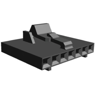 TE Connectivity AMPMODU MTE Female Connector Housing 2.54 mm Pitch 7 Way 1 Row Straight 104257-6