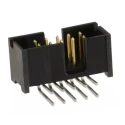TE Connectivity AMP-LATCH Series Right Angle Through Hole PCB Header, 10 Contacts, 2.54 mm Pitch, 2 Row, Shrouded 5103311-1