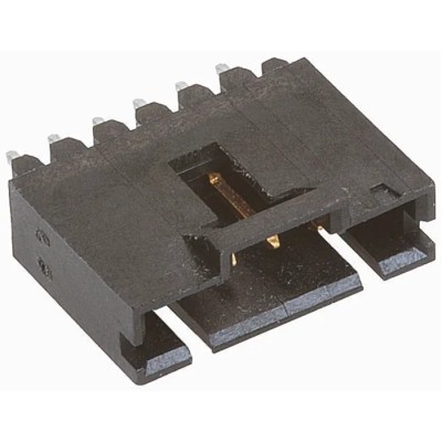 TE Connectivity AMPMODU MTE Series Straight Through Hole PCB Header 6 Contacts 2.54 mm Pitch 1 Row Shrouded 5-104362-5