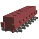 TE Connectivity Micro-MaTch Industrial Series Straight Surface PCB Socket, 14-Contact, 2 Row, 1.27 mm Pitch Solder 1-188275-4