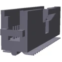 TE Connectivity AMPMODU System 50 Series Right Angle Through Hole PCB Header 10 Contacts 1.27 mm Pitch 2 Row 5-104069-4