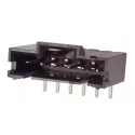 TE Connectivity AMPMODU MTE Series Right Angle Through Hole PCB Header, 6 Contacts, 2.54 mm Pitch, 1 Row, Shrouded 5-103635-5