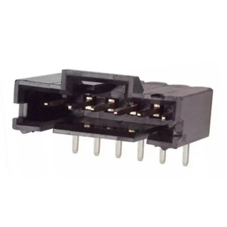 TE Connectivity AMPMODU MTE Series Right Angle Through Hole PCB Header, 6 Contacts, 2.54 mm Pitch, 1 Row, Shrouded 5-103635-5