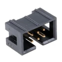 TE Connectivity AMP-LATCH Series Straight Through Hole PCB Header 6 Contact 2.54 mm Pitch 2 Row Shrouded 1761681-1