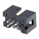 TE Connectivity AMP-LATCH Series Straight Through Hole PCB Header 6 Contact 2.54 mm Pitch 2 Row Shrouded 1761681-1