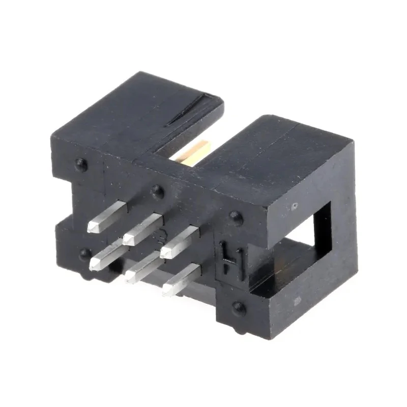 TE Connectivity AMP-LATCH Series Straight Through Hole PCB Header 6 Contact 2.54 mm Pitch 2 Row Shrouded 1761681-1