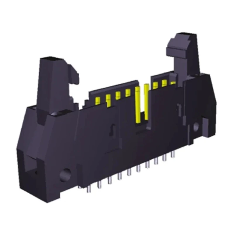 TE Connectivity AMP-LATCH Series Straight Through Hole PCB Header, 10 Contacts, 2.54 mm Pitch, 2 Row, Shrouded 5499910-1