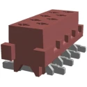 TE Connectivity Micro-MaTch Series Straight Surface PCB Socket 8-Contact 2 Row 2.54 mm Pitch Solder 188275-8