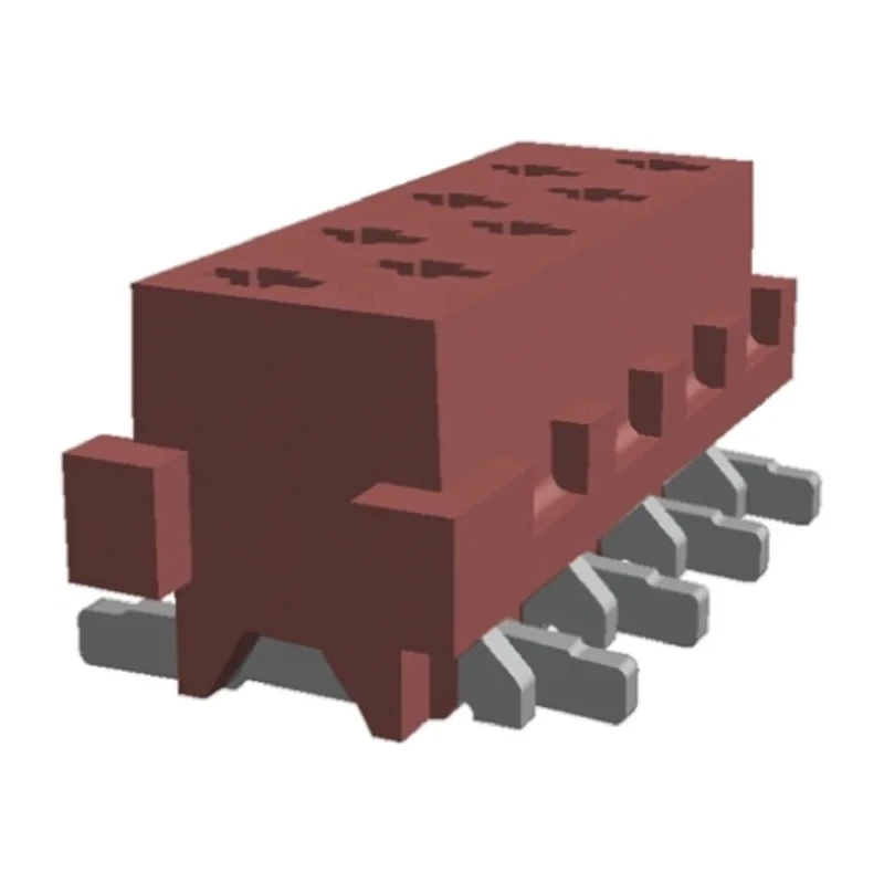 TE Connectivity Micro-MaTch Series Straight Surface PCB Socket 8-Contact 2 Row 2.54 mm Pitch Solder 188275-8
