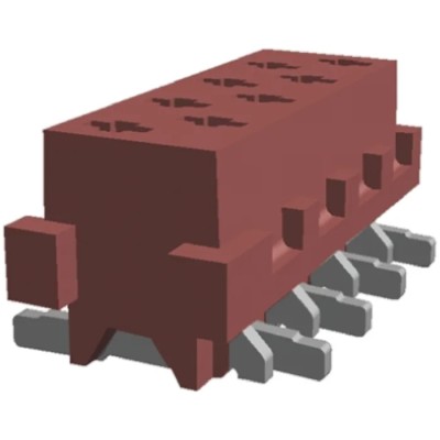 TE Connectivity Micro-MaTch Series Straight Surface PCB Socket 8-Contact 2 Row 2.54 mm Pitch Solder 188275-8