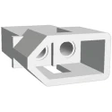 TE Connectivity .093 Commercial Male Connector Housing 2 Way 1 Row Straight 6.3 mm Pitch 770069-1