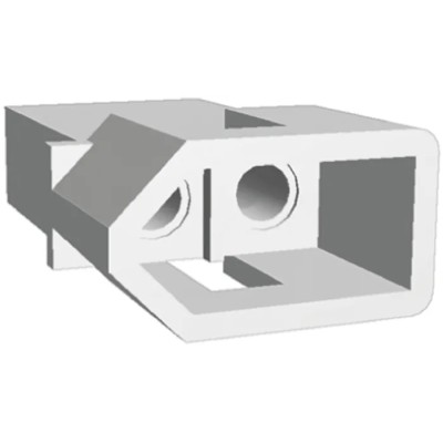 TE Connectivity .093 Commercial Male Connector Housing 2 Way 1 Row Straight 6.3 mm Pitch 770069-1