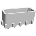 TE Connectivity Commercial MATE-N-LOK Series Straight Through Hole PCB Header, 4 Contacts, 5.08 mm Pitch, 1 Row 794236-1