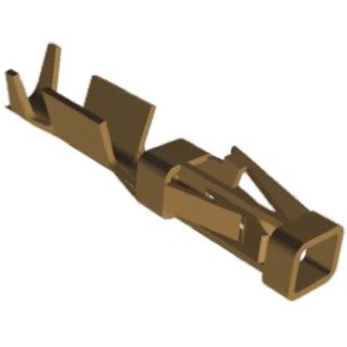 TE Connectivity AMPMODU Short Point Series Female Crimp Terminal 3A Current 24-20 AWG 11.68mm Length Gold Plated 1-104479-3