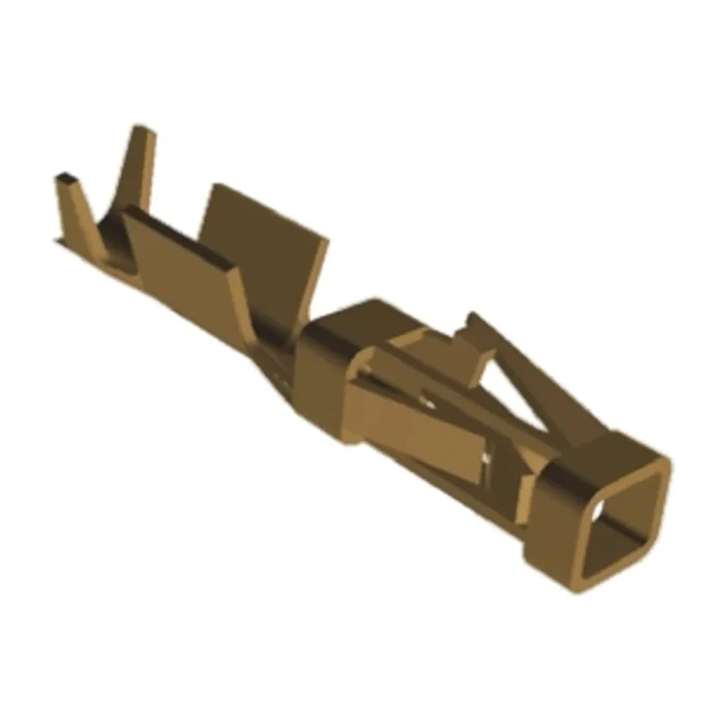 TE Connectivity AMPMODU Short Point Series Female Crimp Terminal 3A Current 24-20 AWG 11.68mm Length Gold Plated 1-104479-3