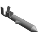 TE Connectivity 0.062 Commercial Series Male Crimp Terminal, 3A, 24 AWG Min to 18 AWG Max, Brass Tin Plated 794017-1