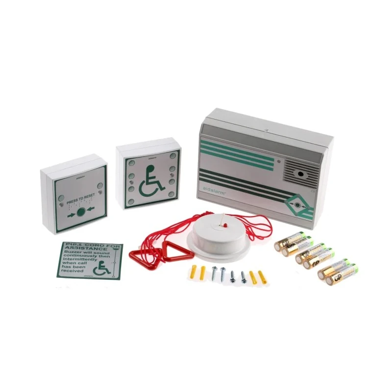 Hoyles Pull Cord Disabled Person Alarm Kit, Mains Powered, 240V, Audible and Visual Alarm A600LKITM